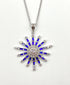 14k Gold Star of Bethlehem with Sapphire & Diamond Necklace
